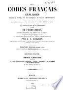 Les codes français expliqués par leurs motifs, par des exemples, et par la jurisprudence
