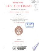 Les Colombo de France et d'Italie fameux marins du XVe siècle