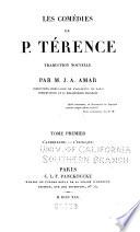 Les comédies de P. Térence