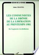 Les communistes de la Drôme de la Libération au printemps 1981