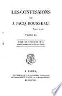 Les confessions de J. Jacq. Rousseau, etc