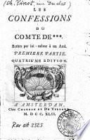 Les Confessions du Comte de *** [Ch. Pinot sieur Duclos]