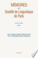 Les constituants prédicatifs et la diversité des langues