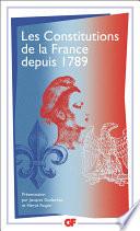 Les Constitutions de la France depuis 1789