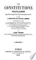 Les constitutions françaises depuis 1789