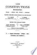 Les constitutions modernes, Europe-Africa-Asie-Océanie-Amérique