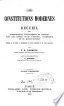 Les constitutions modernes