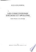 Les Consultationes Zacchaei et Apollonii