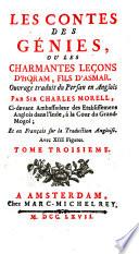 Les contes des génies, ou Les charmantes leçons d'Horam, fils d'Asmar