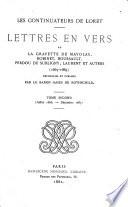 Les continuateurs de Loret: lettres en vers