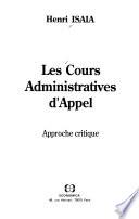 Les cours administratives d'appel