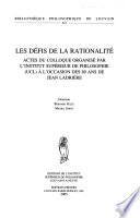 Les défis de la rationalité