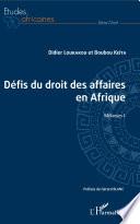 Les défis du droit des affaires en Afrique