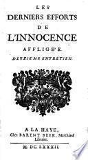 Les derniers efforts de l'Innocence afflige'e deucie'me entretien