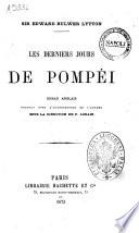 Les derniers jours de Pompéi roman anglais Sir Edward Bulwer Lytton