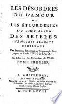 Les Désordres De L'Amour, Ou Les Étourderies Du Chevalier Des Brières
