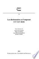 Les dictionnaires et l'emprunt