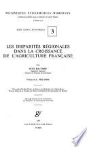 Les disparités régionales dans la croissance de l'agriculture française