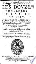 Les douze fondemens de la Cité de Dieu