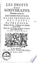 Les droits des souverains défendus contre les excommunications et les interdits des papes