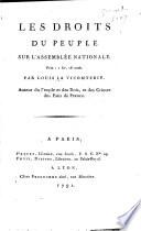 Les droits du peuple sur l'Assemblée nationale