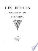 Les écrits érotiques de Stendhal, 1801-1832