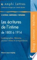 Les écritures de l'intime de 1800 à 1914