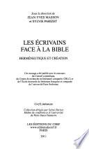 Les écrivains face à la Bible