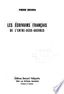 Les écrivains français de l'entredeux-guerres
