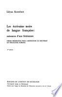 Les écrivains noirs de langue française