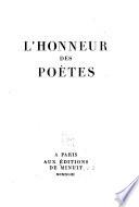 Les Editions de minuit: L'honneur des poétes, v.1