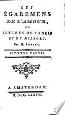 Les égarements de l'amour, ou lettres de Fanelli et de Milfort