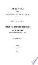 Les élections dans le département de la Côte d'Or, 1789-1879