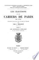 Les élections et les cahiers de Paris en 1789