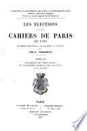 Les élections et les cahiers de Paris en 1789