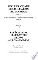 Les élections législatives de 2001 au royaume-uni
