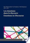 Les émotions dans le discours - Emotions in Discourse