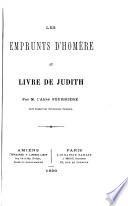 Les emprunts d'Homère au Livre de Judith