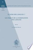 Les enjeux de la nomination des langues