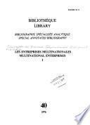 Les Entreprises multinationales