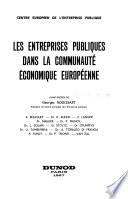 Les Entreprises publiques dans la Communauté économique européenne