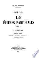 Les Épitres pastorales ...