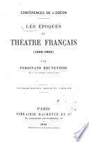 Les époques du théâtre français (1636-1850)