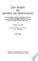 Les Essais de Michel de Montaigne