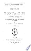 Les essais de Montaigne