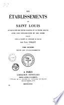 Les établissements de Saint Louis
