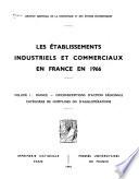 Les établissements industriels et commerciaux en France en 1966