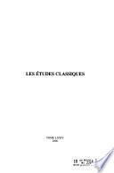 Les Études classiques