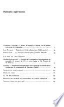 Les Études philosophiques
