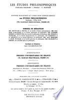Les Etudes philosophiques